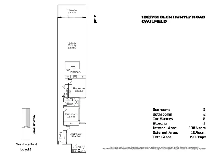 Floorplan of Homely apartment listing, 102/751 Glen Huntly Road, Caulfield VIC 3162