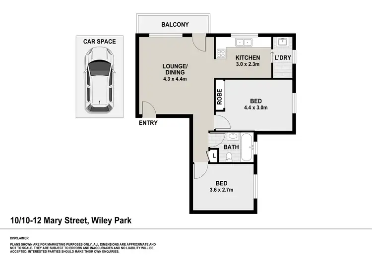 Floorplan of Homely apartment listing, 10/10-12 Mary Street, Wiley Park NSW 2195