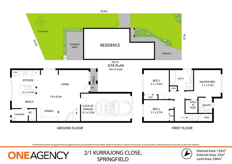 Floorplan of Homely semi-detached listing, 2/1 Kurrajong Close, Springfield NSW 2250