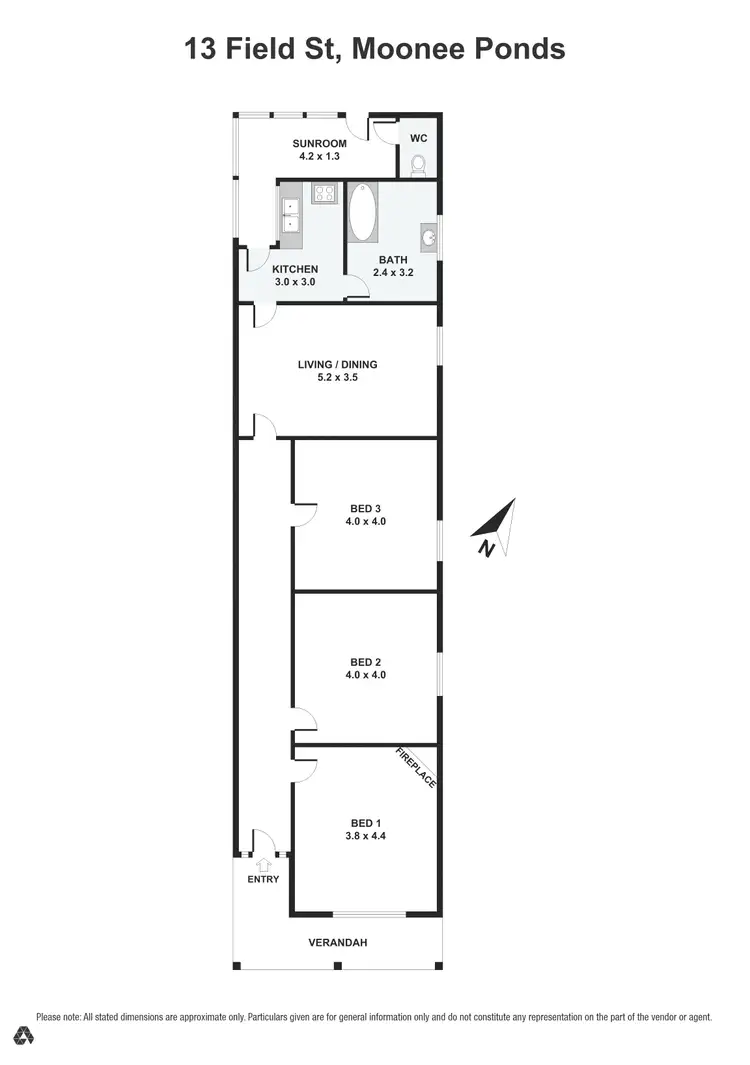 Floorplan of Homely house listing, 13 FIELD STREET, Moonee Ponds VIC 3039
