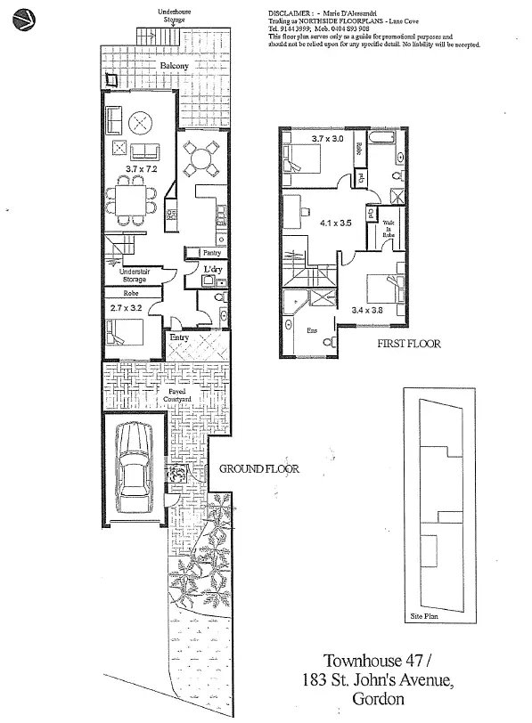 Floorplan of Homely townhouse listing, 47/183 St Johns Avenue, Gordon NSW 2072