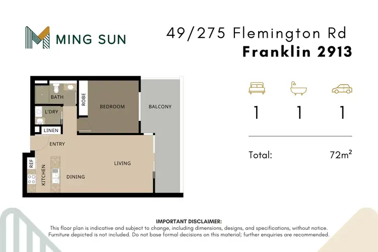 Floorplan of Homely apartment listing, 49/275 Flemington Road, Franklin ACT 2913