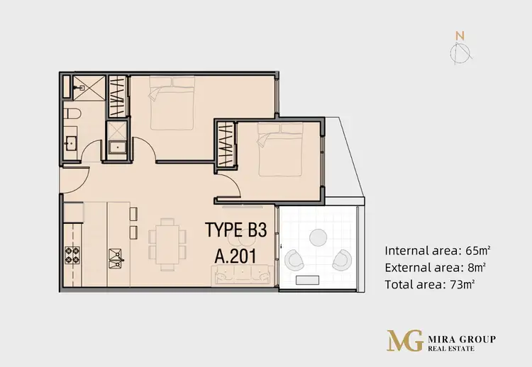 Floorplan of Homely apartment listing, 201/29A Browns Road, Clayton VIC 3168