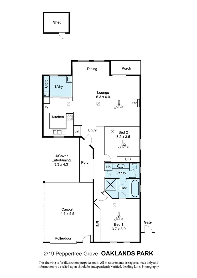 Floorplan of Homely unit listing, Unit 2/19 Peppertree Grove, Oaklands Park SA 5046