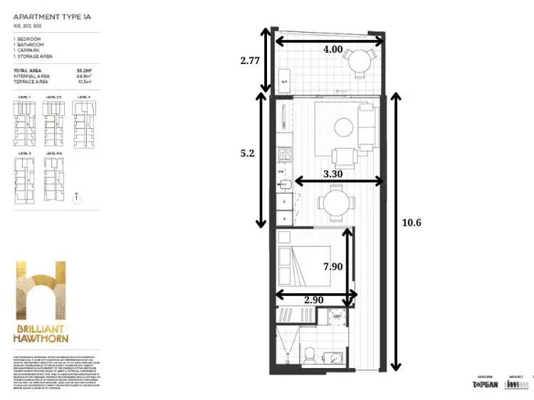 Floorplan of Homely apartment listing, 303/32 Lilydale Grove, Hawthorn East VIC 3123