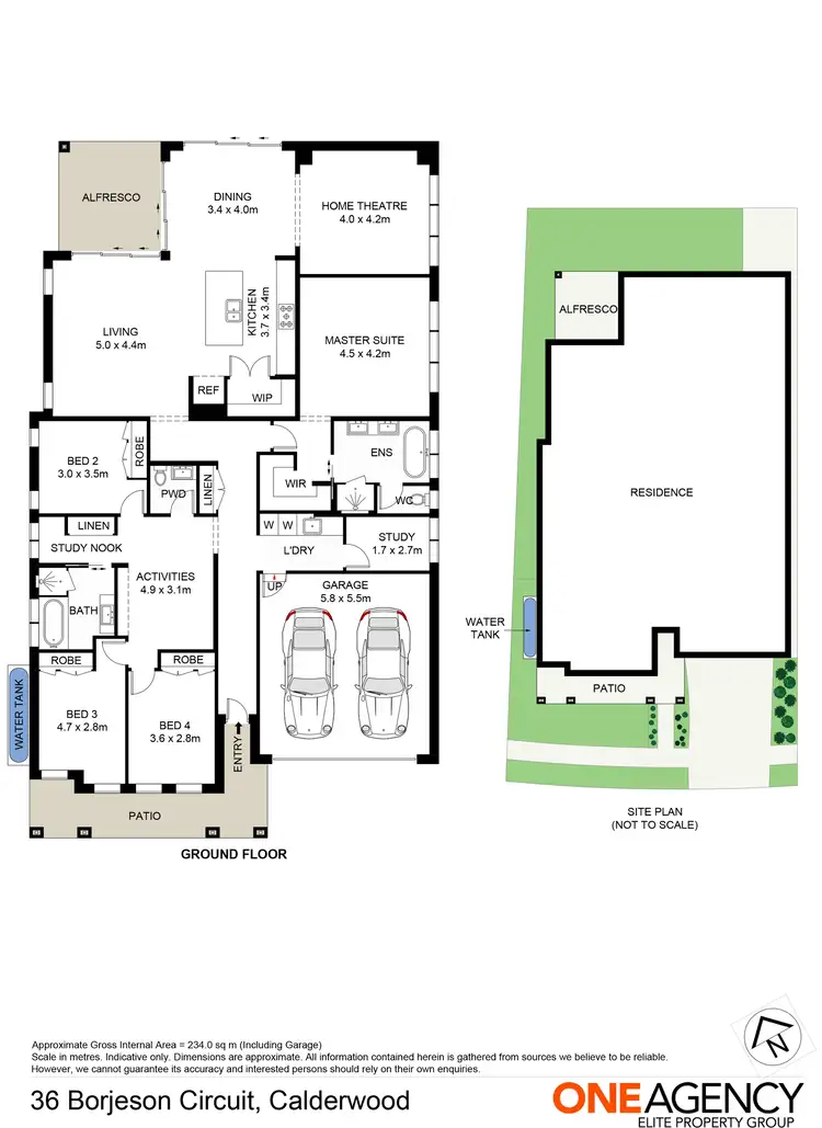 Floorplan of Homely house listing, 36 Borjeson Circuit, Calderwood NSW 2527