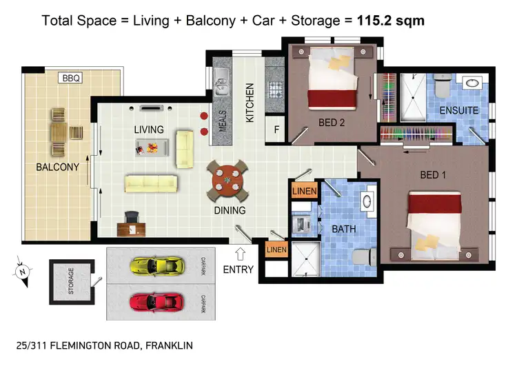 Floorplan of Homely apartment listing, 25/311 Flemington Road, Franklin ACT 2913