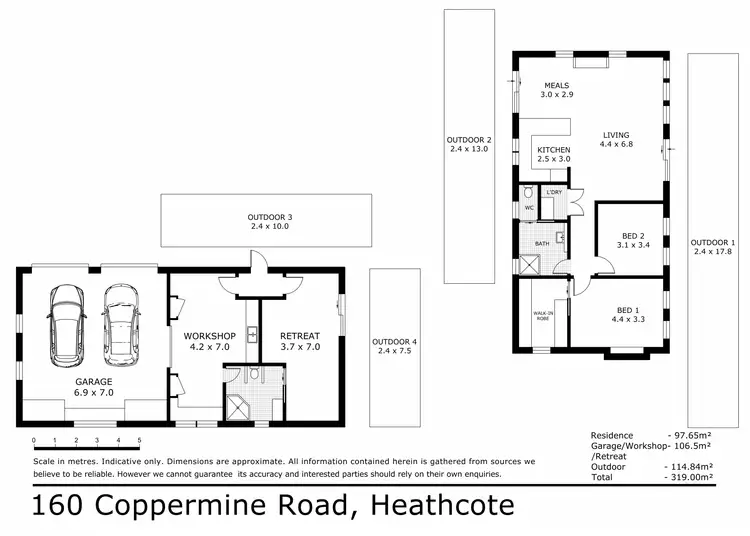 Floorplan of Homely rural property listing, 160 Coppermine Road, Heathcote VIC 3523