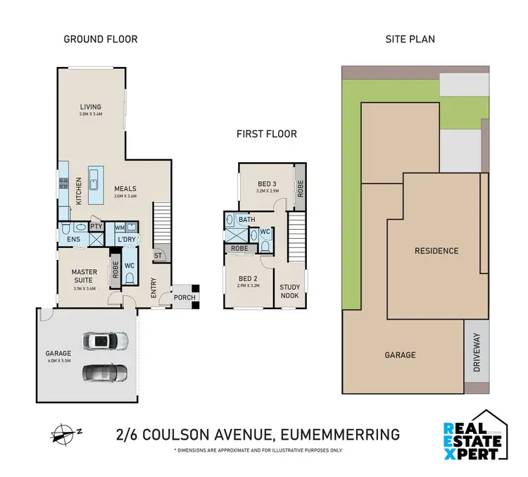 Floorplan of Homely townhouse listing, unit 2/6 Coulson Avenue, Eumemmerring VIC 3177
