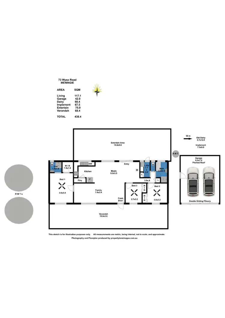 Floorplan of Homely rural property listing, 72 Wyes Road, Waltowa SA 5264