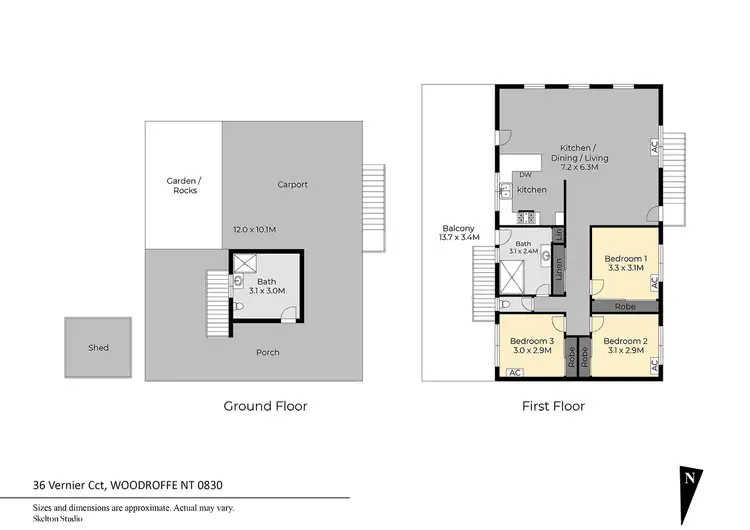 Floorplan of Homely house listing, 36 Vernier Circuit, Woodroffe NT 830