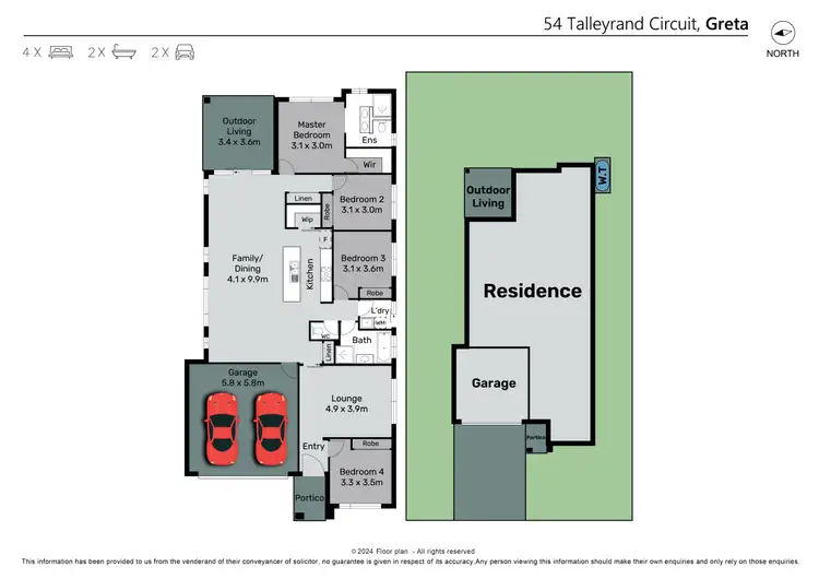Floorplan of Homely house listing, 54 Talleyrand Circuit, Greta NSW 2334
