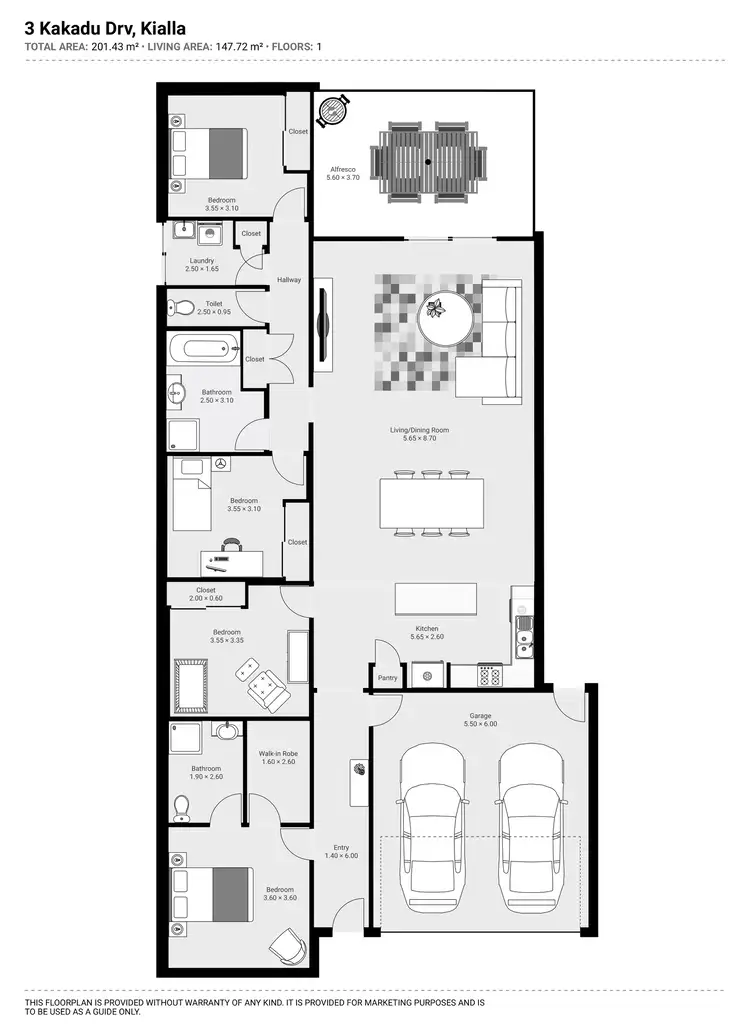 Floorplan of Homely house listing, 3 Kakadu Drive, Shepparton North VIC 3631
