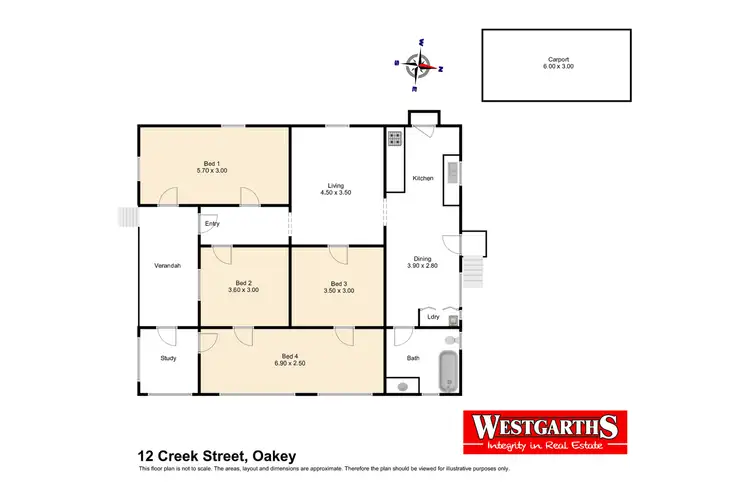 Floorplan of Homely house listing, 12 Creek Street, Oakey QLD 4401