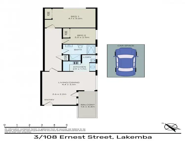 Floorplan of Homely unit listing, 3/108 Ernest Street, Lakemba NSW 2195