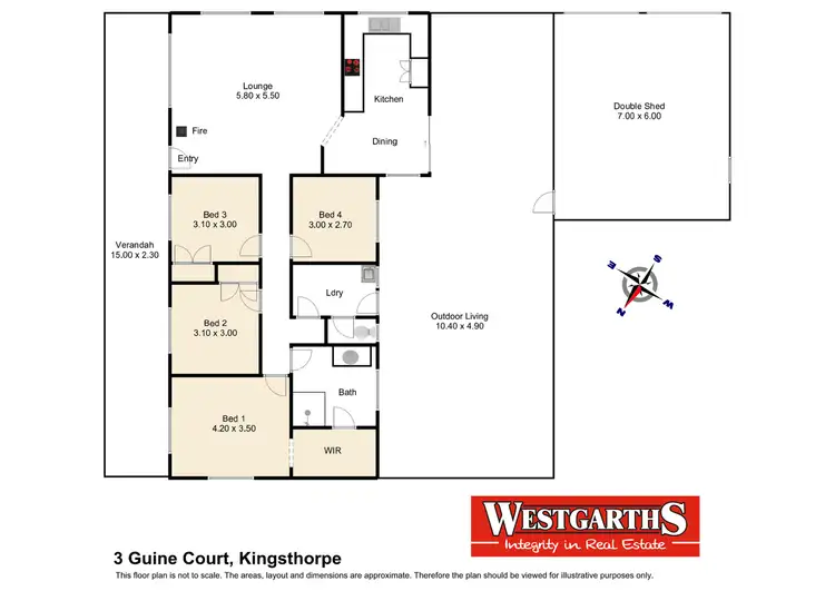 Floorplan of Homely house listing, 3 Guine Court, Kingsthorpe QLD 4400