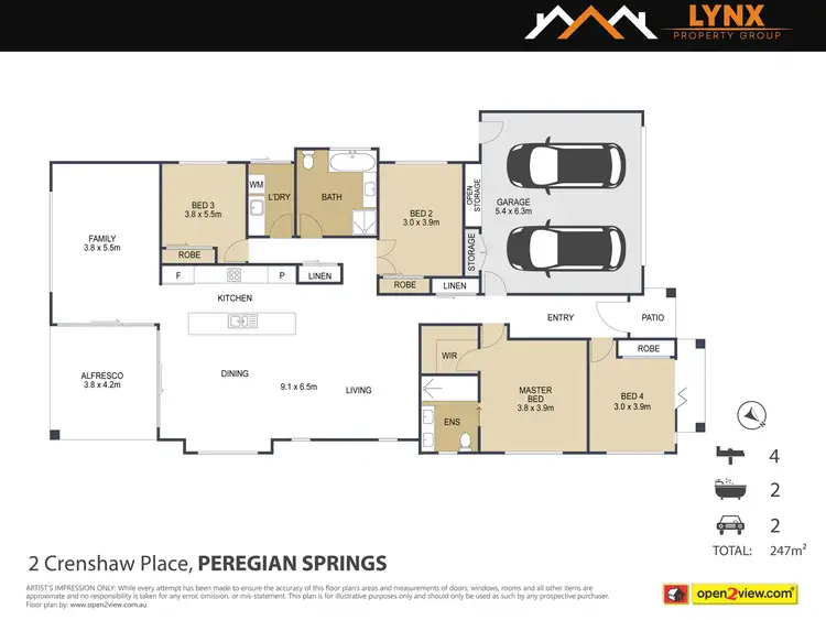 Floorplan of Homely house listing, 2 Crenshaw Place, Peregian Springs QLD 4573