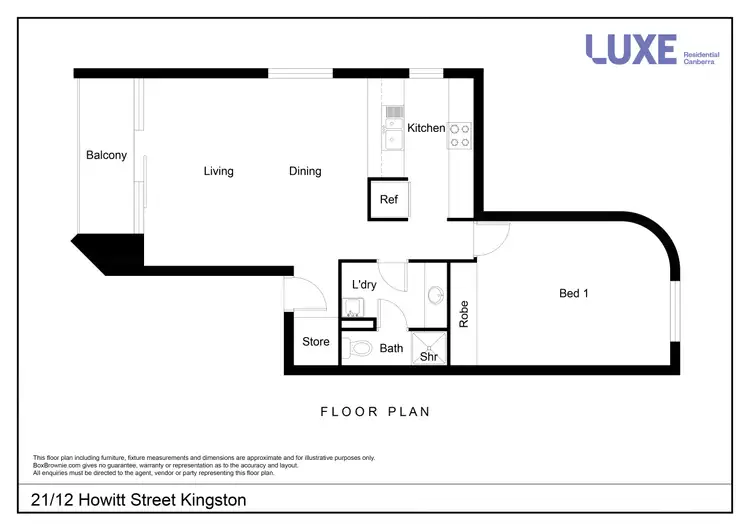 Floorplan of Homely apartment listing, 21/12 Howitt Street, Kingston ACT 2604