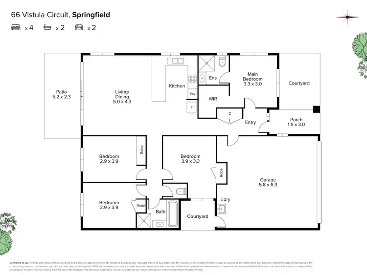 Floorplan of Homely house listing, 66 Vistula Circuit, Springfield QLD 4300