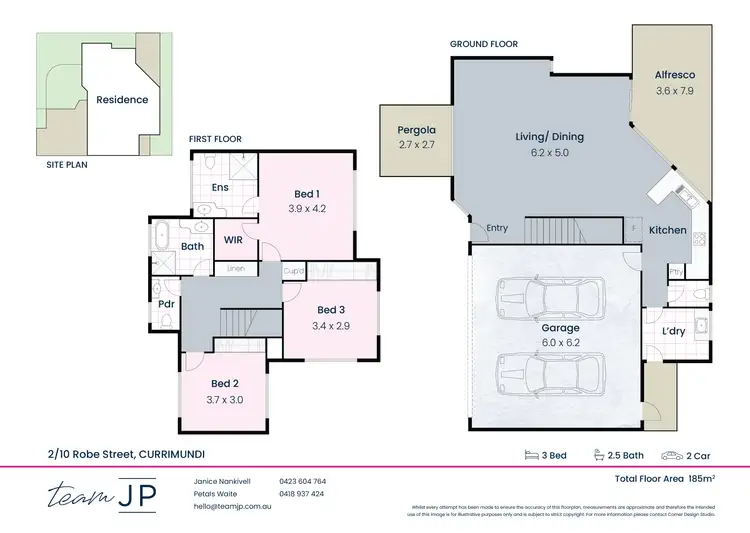 Floorplan of Homely semi-detached listing, 2/10 Robe Street, Currimundi QLD 4551