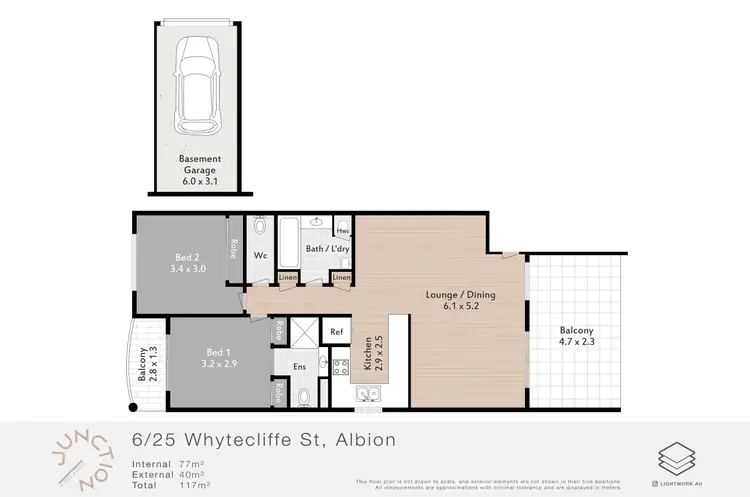 Floorplan of Homely unit listing, 6/25 Whytecliffe Street, Albion QLD 4010