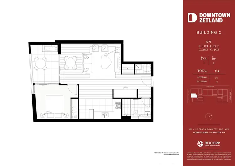 Floorplan of Homely apartment listing, c372/106-116 Epsom Road, Zetland NSW 2017