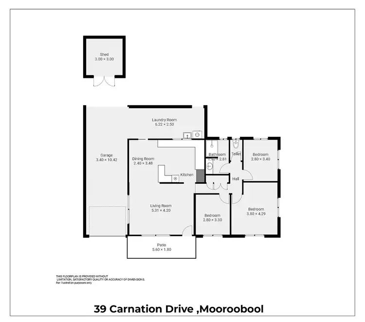 Floorplan of Homely house listing, 39 Carnation Drive, Mooroobool QLD 4870