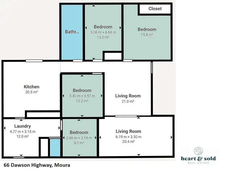 Floorplan of Homely house listing, 66 Dawson Highway, Moura QLD 4718