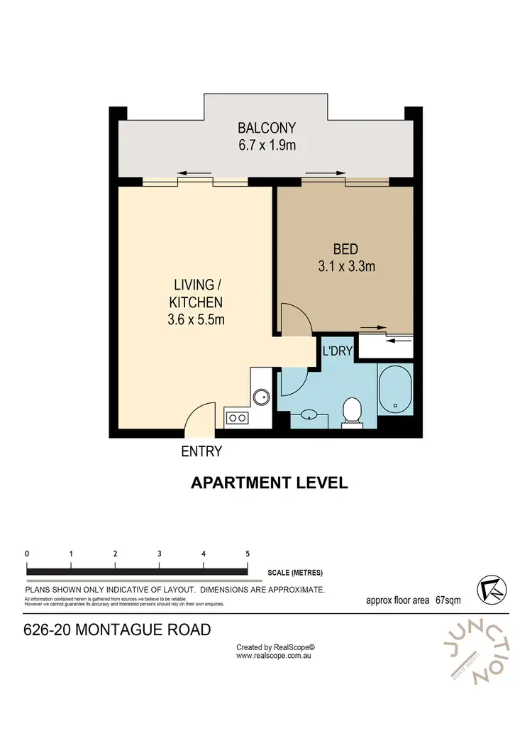 Floorplan of Homely unit listing, 626/20 Montague Road, South Brisbane QLD 4101