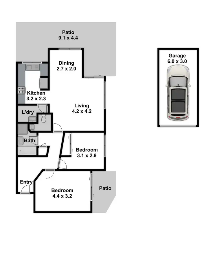 Floorplan of Homely apartment listing, 7/62-64 Florence Street, Hornsby NSW 2077