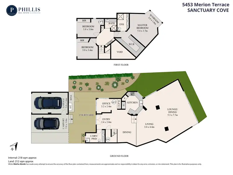 Floorplan of Homely villa listing, 5453 Merion Terrace, Sanctuary Cove QLD 4212