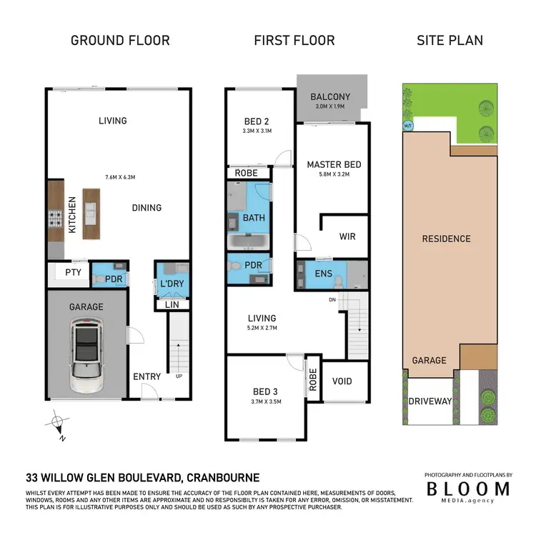 Floorplan of Homely townhouse listing, 33 Willow Glen Boulevard, Cranbourne VIC 3977