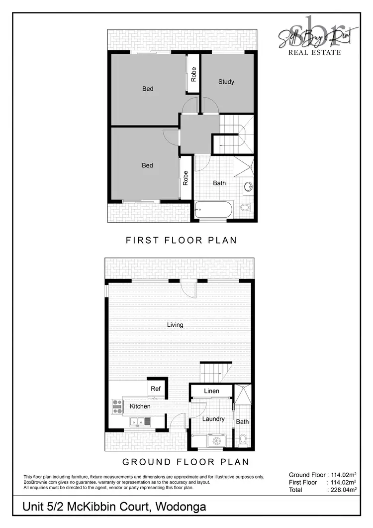 Floorplan of Homely townhouse listing, 5/2 MCKIBBIN COURT, Wodonga VIC 3690