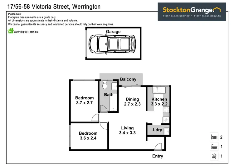 Floorplan of Homely unit listing, 17/56-58 Victoria Street, Werrington NSW 2747
