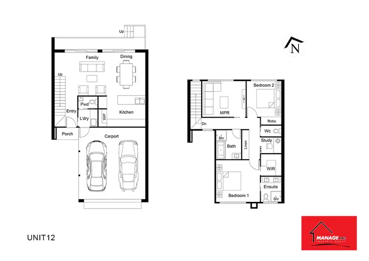 Floorplan of Homely townhouse listing, 12/48 SPELDEWINDE STREET, Strathnairn ACT 2615