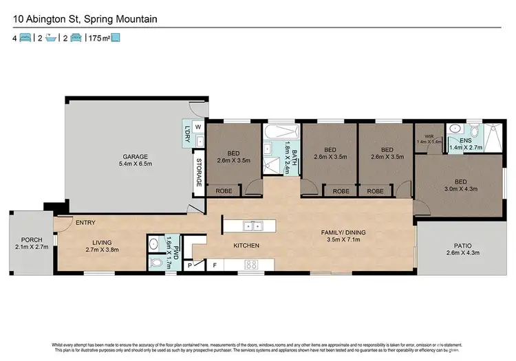 Floorplan of Homely house listing, 10 Abington Street, Spring Mountain QLD 4300