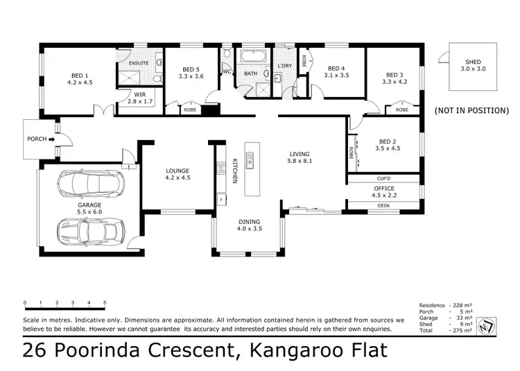 Floorplan of Homely house listing, 26 Poorinda Crescent, Kangaroo Flat VIC 3555