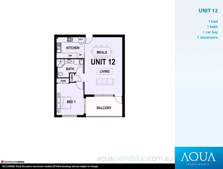 Floorplan of Homely apartment listing, 12/88 Lakeside Drive, Joondalup WA 6027