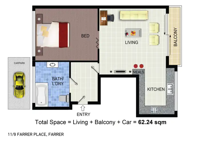 Floorplan of Homely unit listing, 11/9 Farrer Place, Farrer ACT 2607
