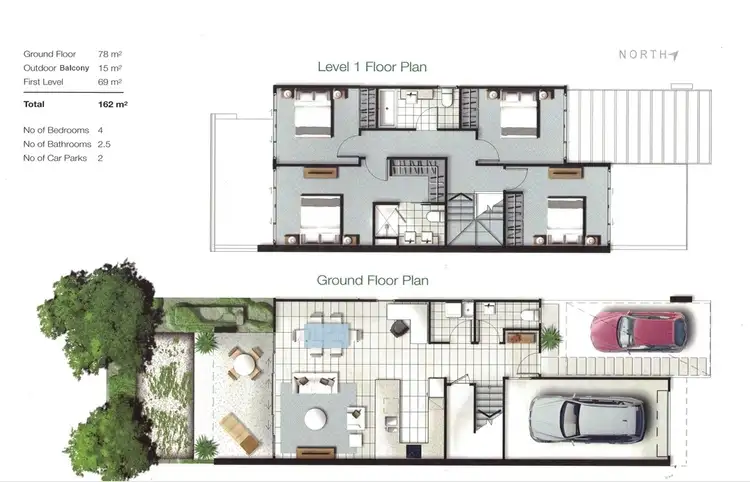 Floorplan of Homely townhouse listing, 27/41-53 Macadie Way, Merrimac QLD 4226