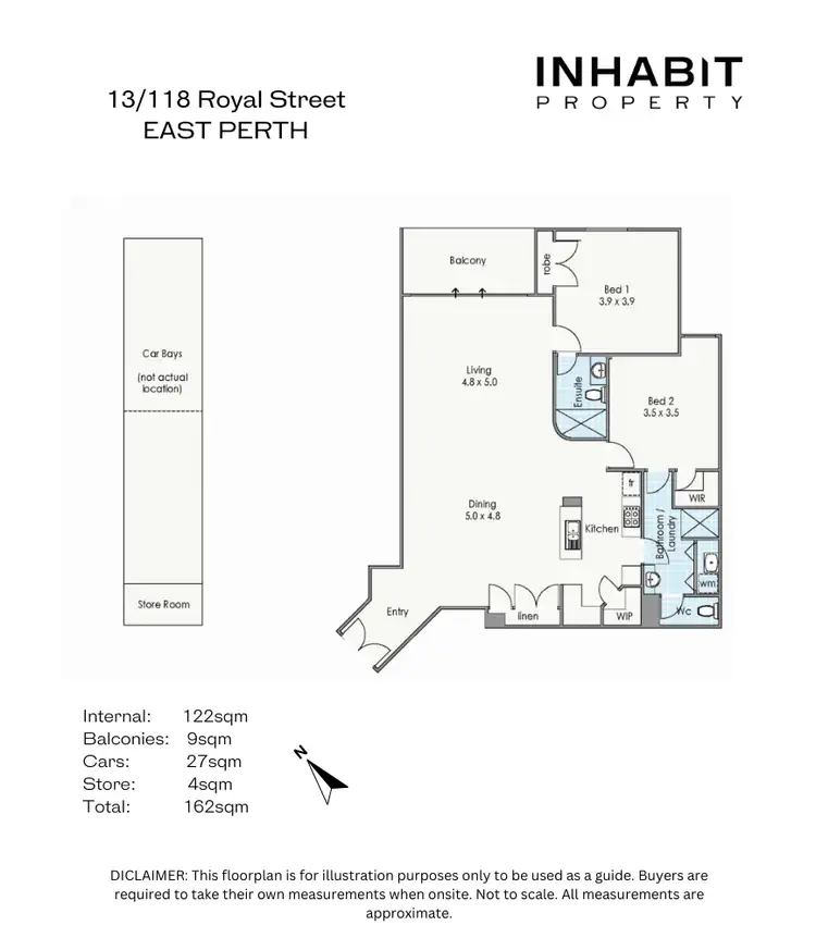 Floorplan of Homely apartment listing, 13/118 Royal Street, East Perth WA 6004