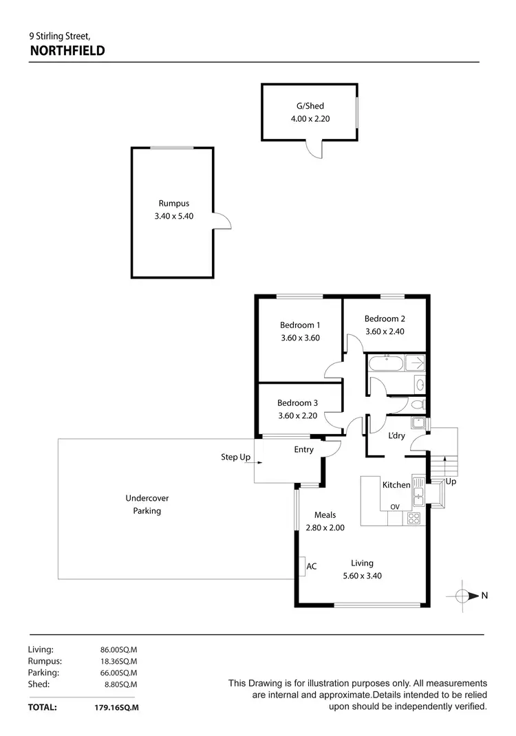 Floorplan of Homely house listing, 9 Stirling Street, Northfield SA 5085