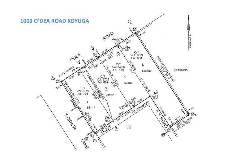 Floorplan of Homely land listing, 1003 O'Dea Road, Koyuga VIC 3622
