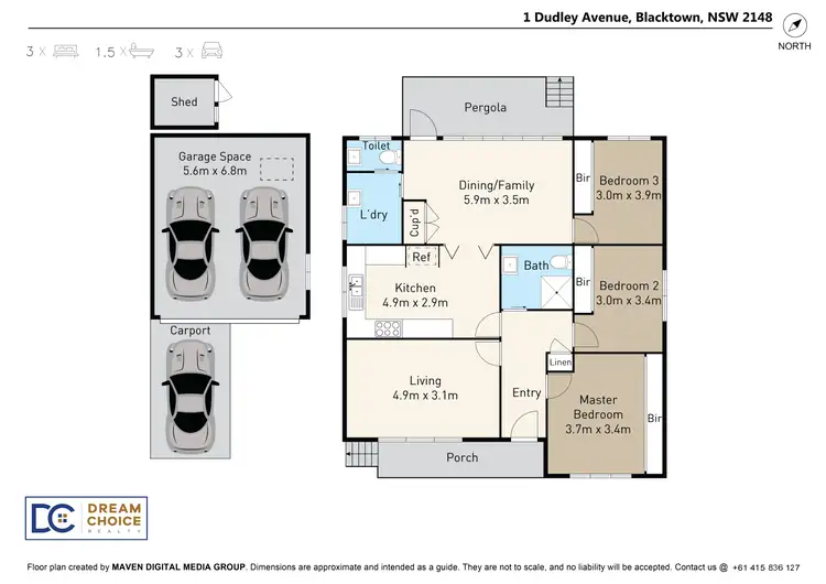 Floorplan of Homely house listing, 1 Dudley Avenue, Blacktown NSW 2148