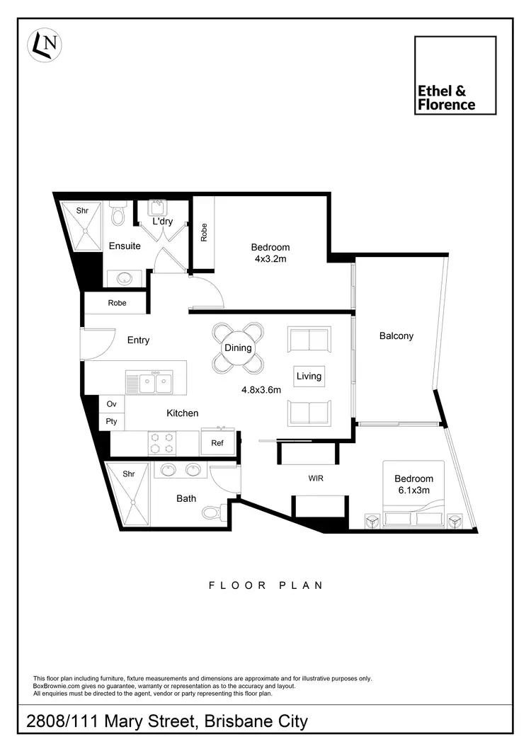 Floorplan of Homely apartment listing, 2808/111 Mary Street, Brisbane QLD 4000