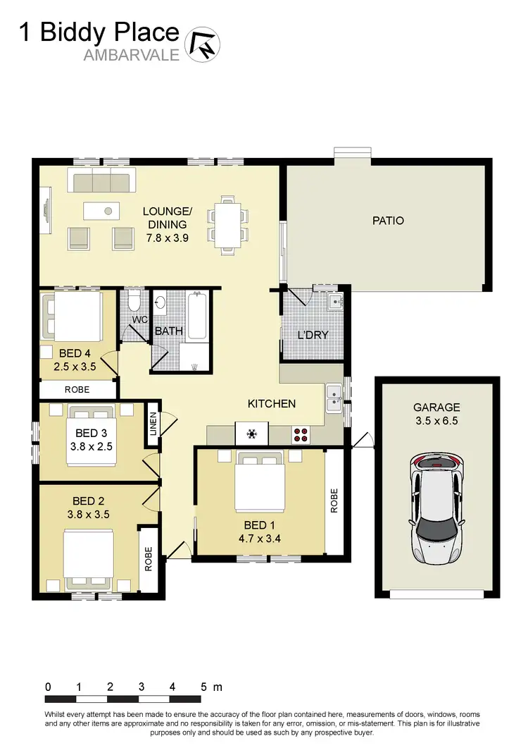 Floorplan of Homely house listing, 1 Biddy Place, Ambarvale NSW 2560