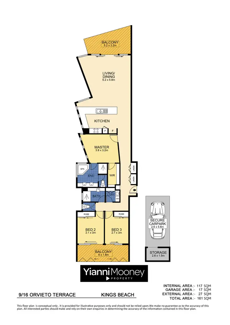Floorplan of Homely apartment listing, 9/16 Orvieto Terrace, Kings Beach QLD 4551