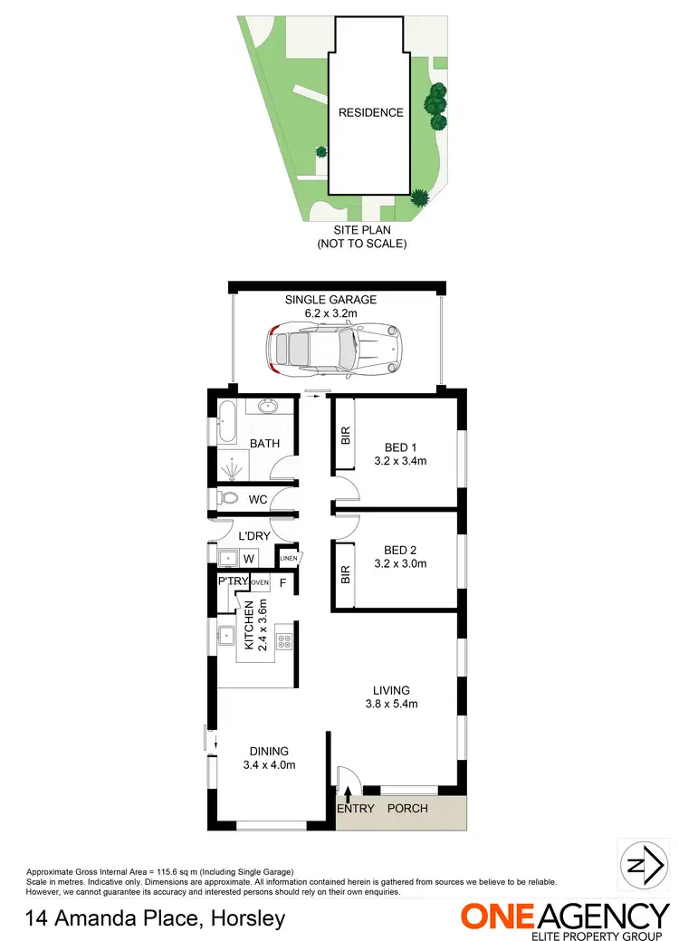 Floorplan of Homely villa listing, 14 Amanda Place, Horsley NSW 2530