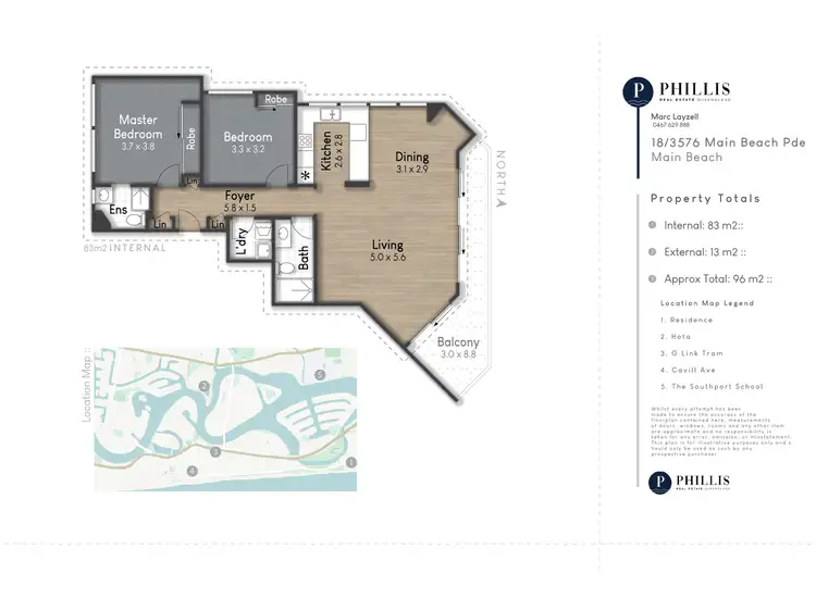 Floorplan of Homely unit listing, 18/3576 Main Beach Parade, Main Beach QLD 4217