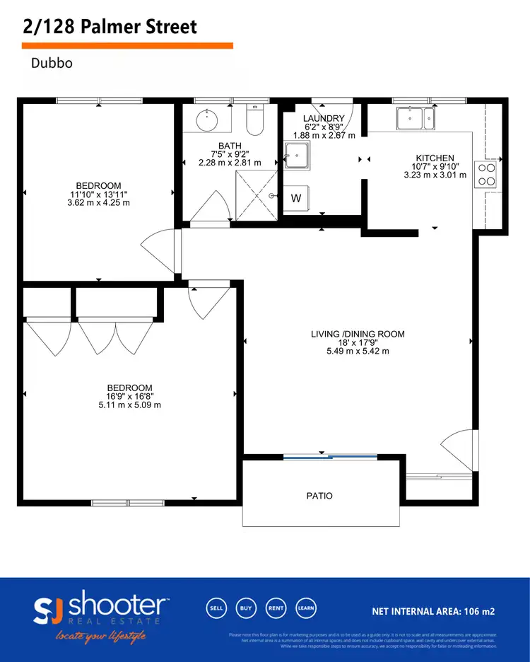 Floorplan of Homely unit listing, 2/128 Palmer Street, Dubbo NSW 2830